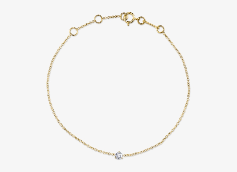 Diamond Solitaire Chain Bracelet - Chain, transparent png download