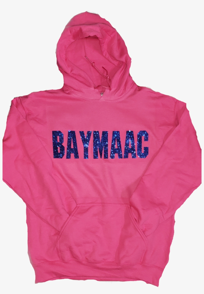 Baymaac Block Letter Pink/blue Glitter Hoodie, transparent png download
