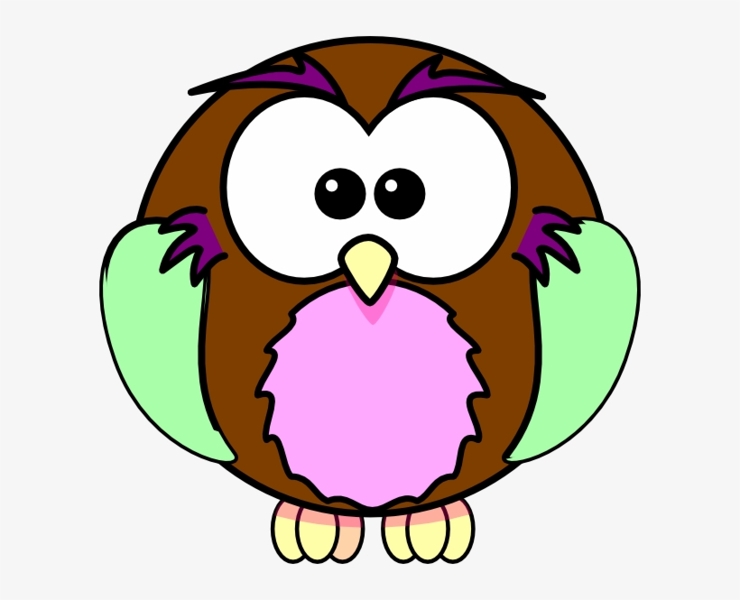 This Free Clip Arts Design Of Green Purple Tan Owl - Cute Owl Bird Clip Art, transparent png download