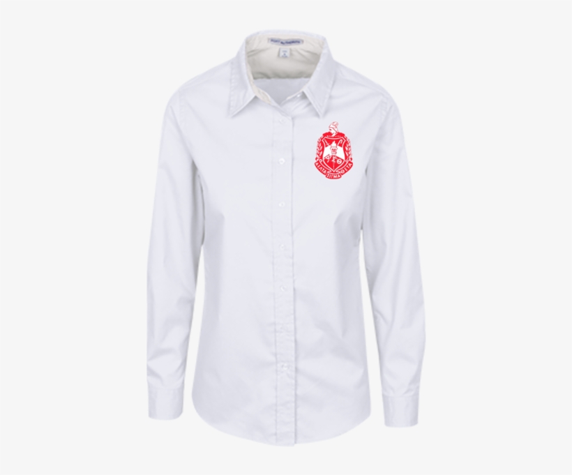 Delta Sigma Theta Ls Blouse - Long-sleeved T-shirt, transparent png download