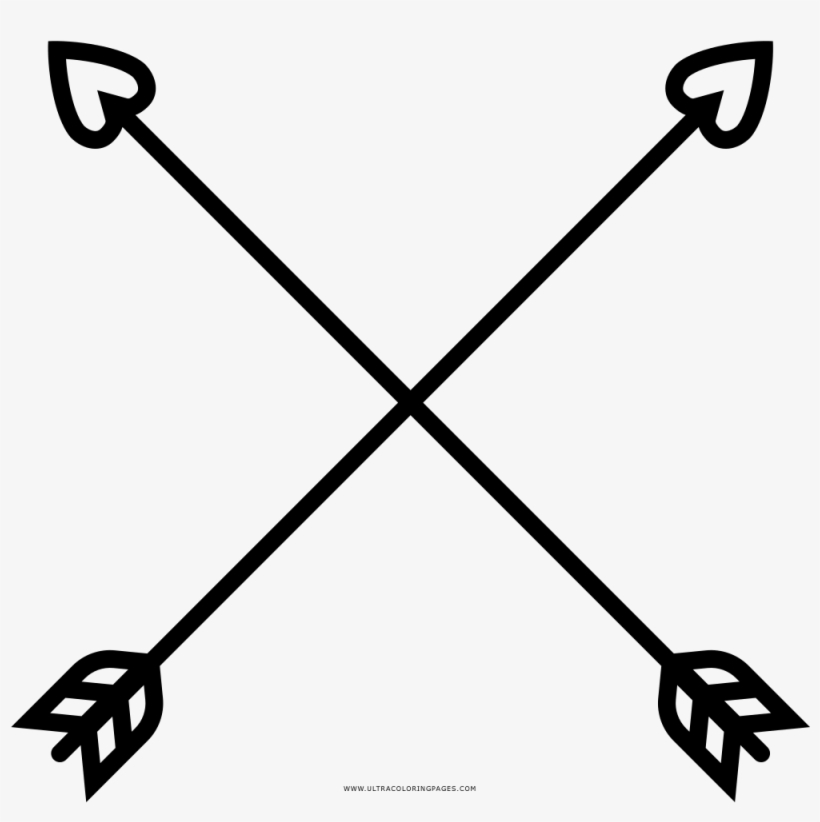 Setas Do Cupido Coloring Page - Arrow Design, transparent png download