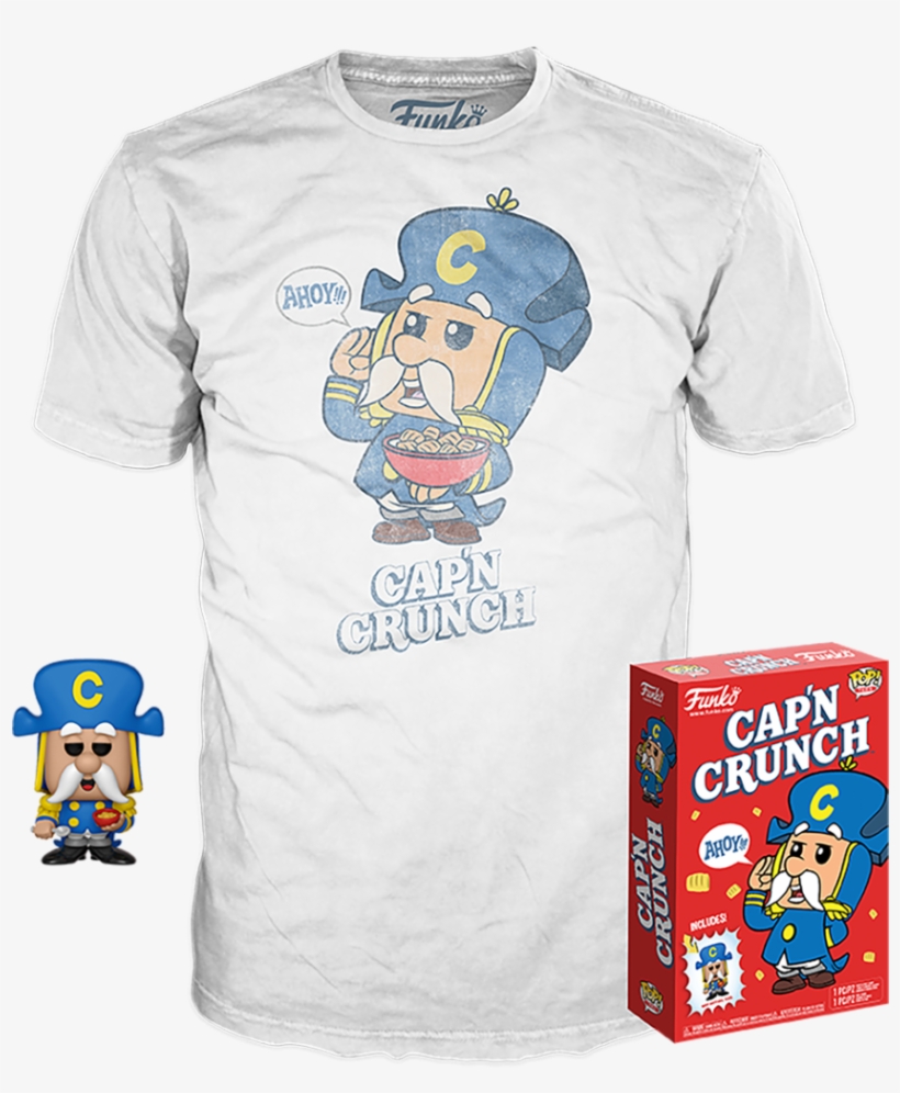 Tees Cap'n Crunch T-shirt Pocket Pop Bundle - Funko Pop T Shirts Hulk, transparent png download