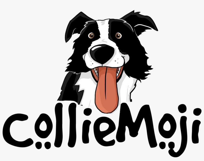 Logo Flat Colliemoji - Dog Emoji Border Collie Emoji, transparent png download