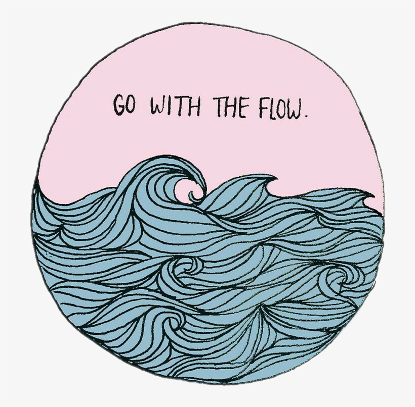 Graffitiart Artcollage - Go With The Flow Sticker, transparent png download