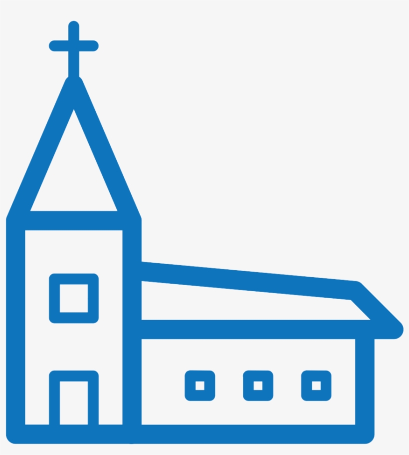 Church Icon 3 - Church Pic Black And White, transparent png download