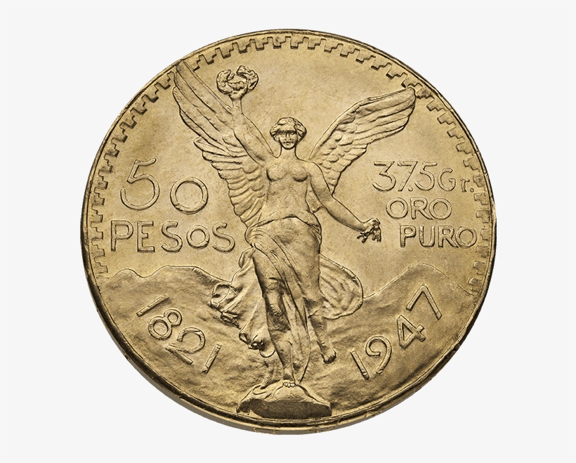 Buy Mexican 50 Pesos Gold Coins Online At Midwest Bullion - Mexico Coin Gold, transparent png download