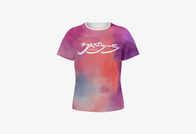 All-over Watercolor Girls' Tee - Bratayley T Shirt, transparent png download