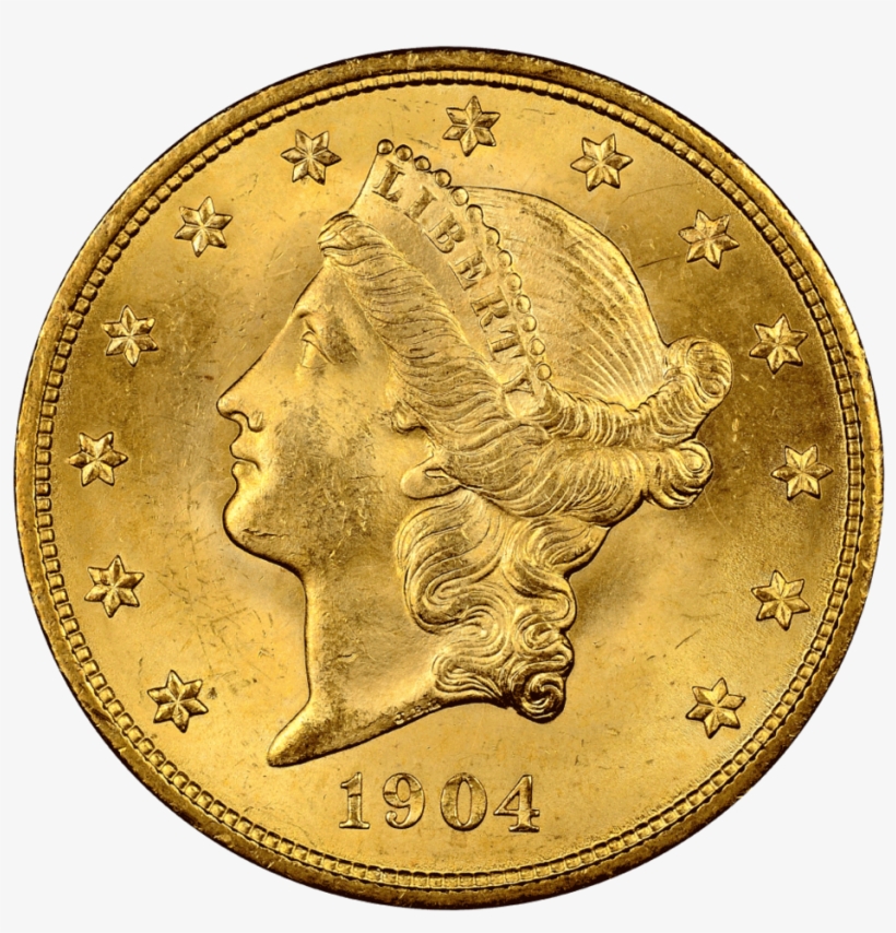 $20 Double Eagle Liberty Gold Coin, transparent png download