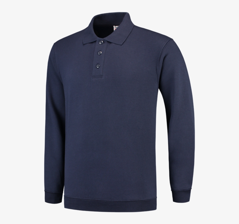 Polo-neck Sweater With Hem // 301005inkxl - Long-sleeved T-shirt, transparent png download