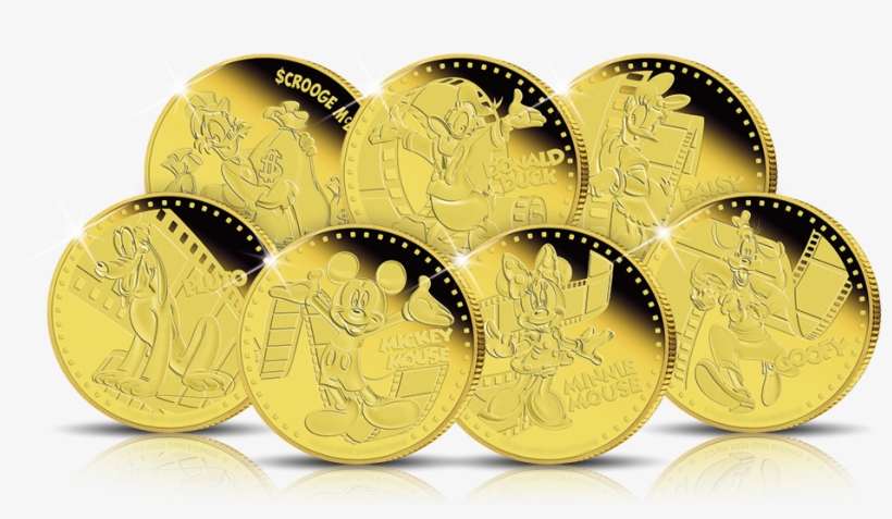 Official Disney Gold Coin Set - 7 Gold Coins, transparent png download
