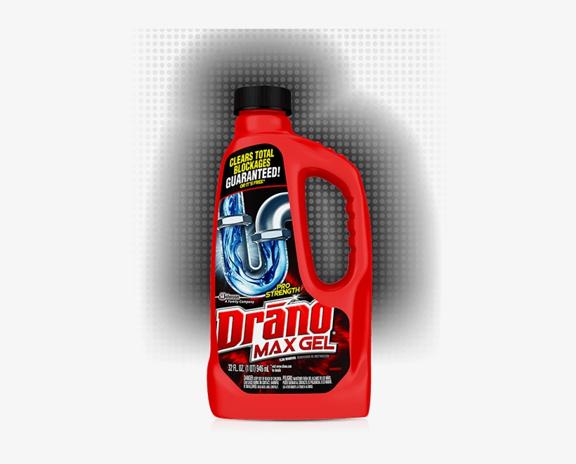 Drano Max Gel 32oz Large Front - Drano Max Gel, transparent png download