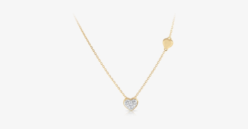 Diamond Heart Necklace Made In 9ct Yellow Gold - Diamond Heart Necklace, transparent png download