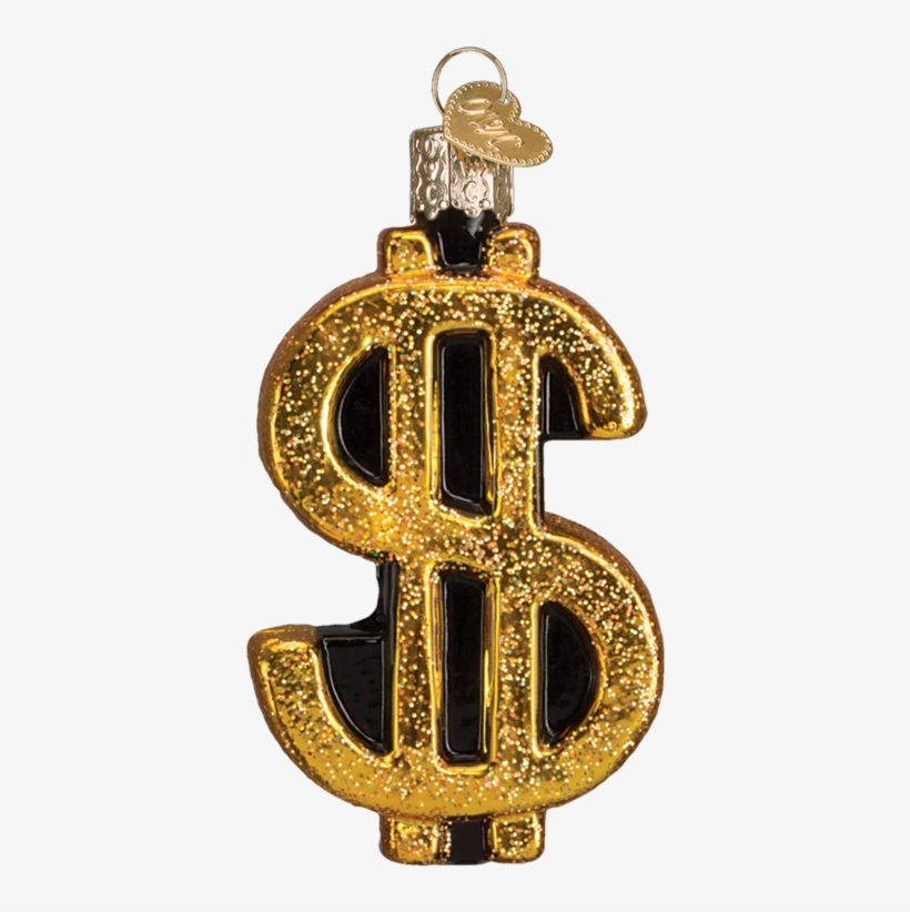 Old World Christmas Dollar Sign Glass Ornament - Old World Christmas Pacific Blue Tang Glass Ornament, transparent png download