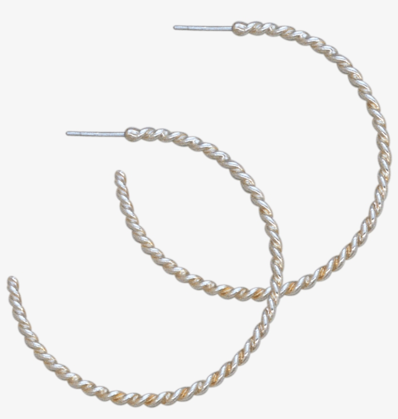 Vendor Unknown Collections Bar V Plated Sterling Beaded - Bar V Ranch Women's Twisted Rope Silver Western Earrings, transparent png download