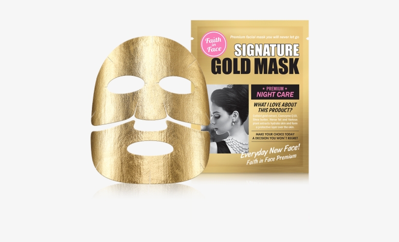 Signature Gold Foil Mask - Gold Foil Sheet Mask, transparent png download