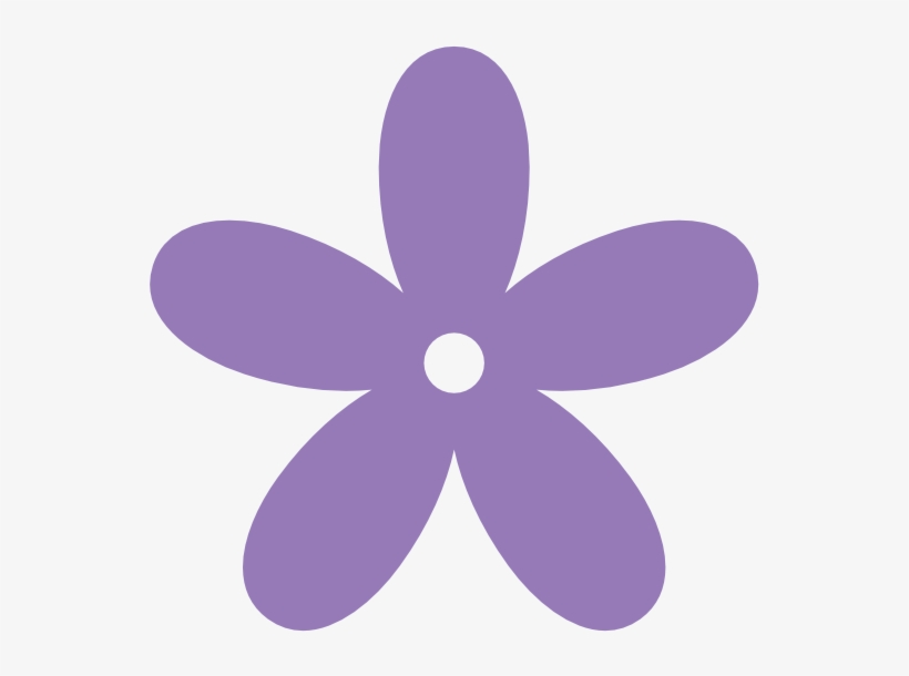 Purple Flower Clipart Purple Color - Pink Flower Clipart, transparent png download