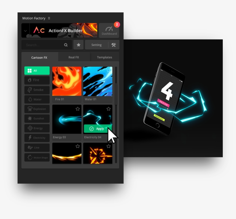 Image Of Actionfx Tutorial Ui - Action Vfx Builder, transparent png download