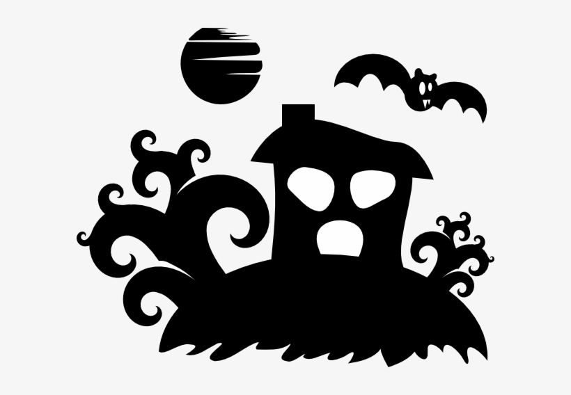 Spooky House Clip Art - Vinilo Decorativo La Noche Del Terror, transparent png download