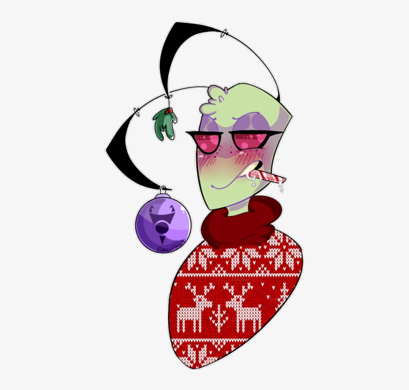 I Know I'm Early But I Could Not Wait To Draw A Fucking - Invader Zim Gir Christmas, transparent png download