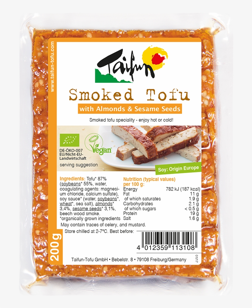 Smoked Tofu With Almonds & Sesame Seeds - Taifun Smoked Tofu, transparent png download