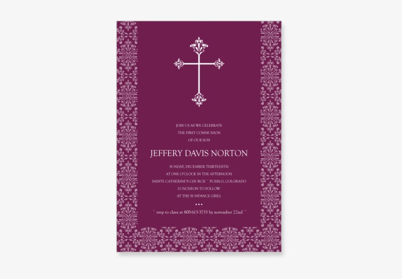 Damask Cross - Baptism, transparent png download