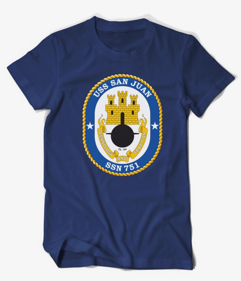 Submarine Command Crest T-shirt - Navy Submarine Ssn 751 Uss San Juan Sticker, transparent png download