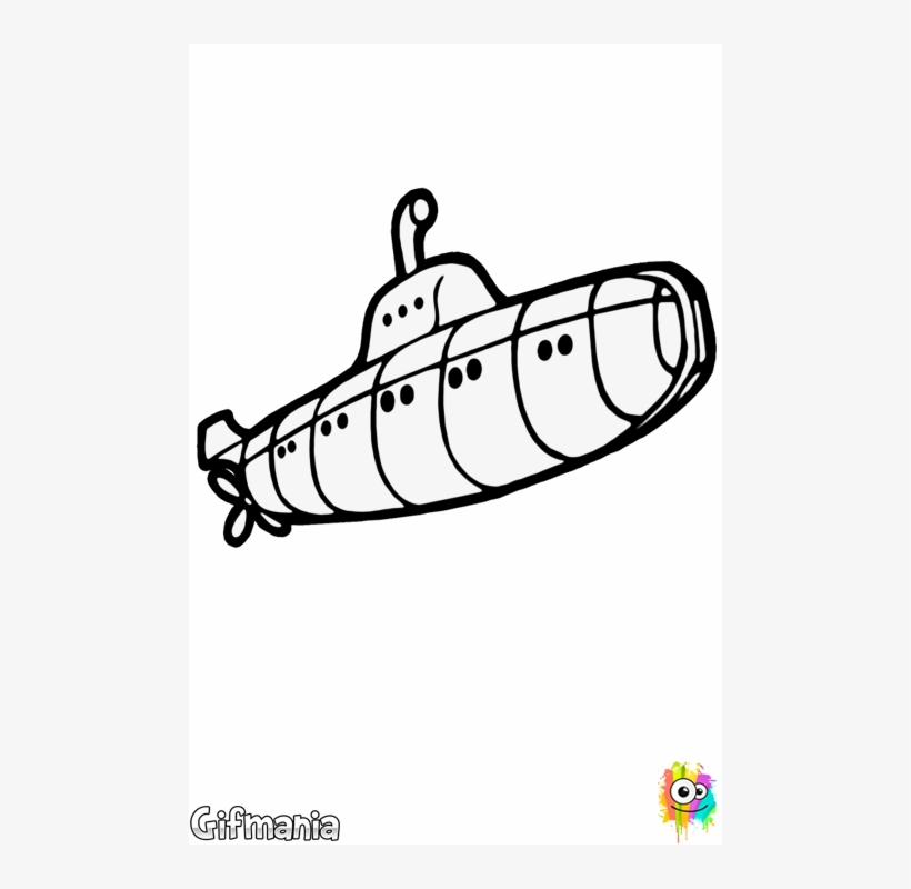 Drawing Submarine 24 - Submarinos Blanco Y Negro, transparent png download