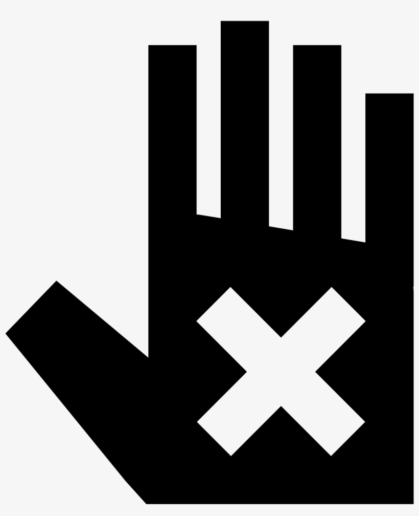 An Outline Of A Hand Is Held Up Facing You With An - The Xx, transparent png download