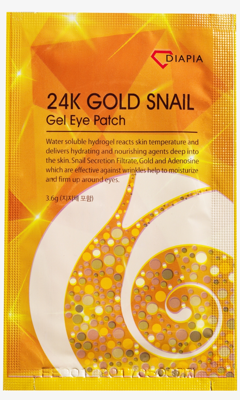 [diapia] 24k Gold Snail Firming Gel Eye Patch - Маска Для Кожи Вокруг Глаз Diapia 24k Gold Snail Gel, transparent png download