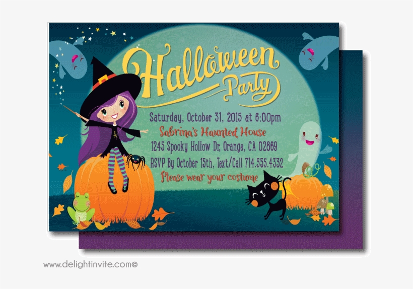 Kid Friendly Halloween Party Invitations - Kid Friendly Halloween Invitations, transparent png download