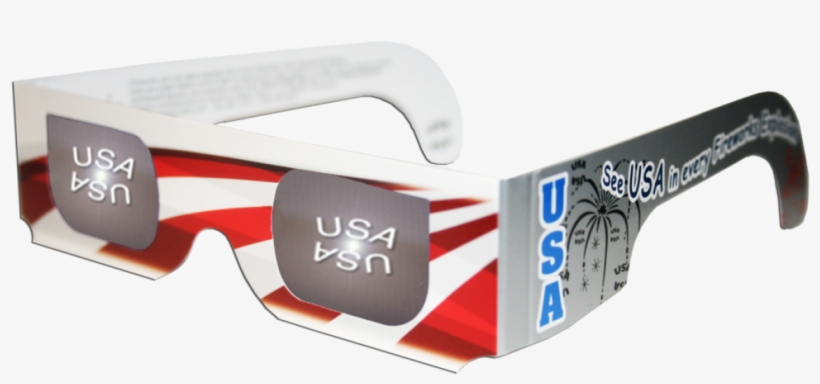 See Usa Hologram At Every Point Of Light - 3d Holographic Glasses W Patriotic Frame-see Usa At, transparent png download