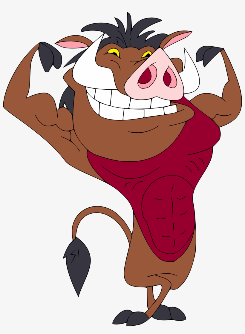 Pumbaa The Bodybuilder - Bodybuilder Clipart Png, transparent png download