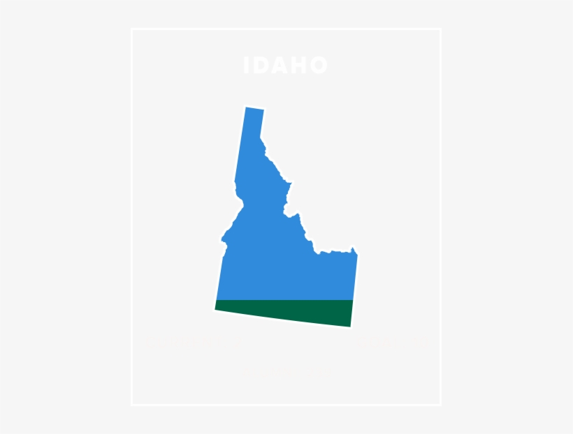 Wave 100 States Idaho - Idaho State Shape Outline 17" Laptop Sleeve, transparent png download