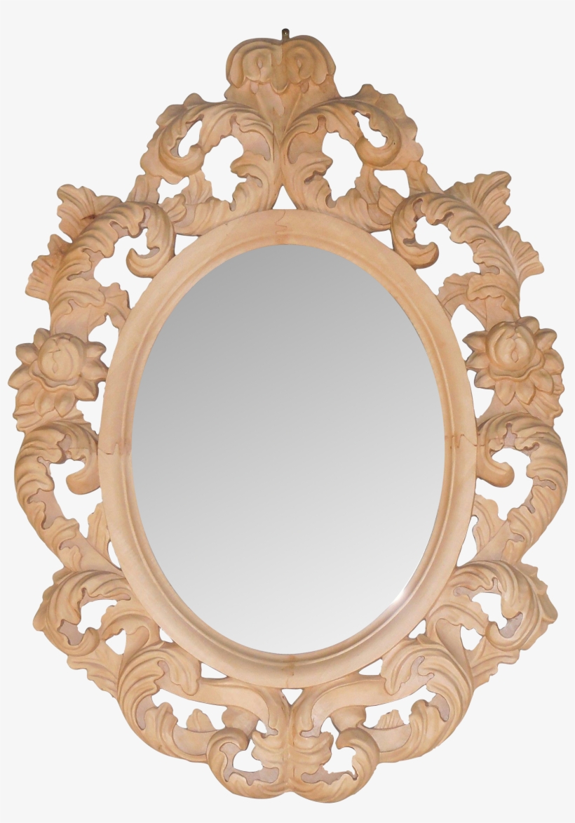Silver Baroque Mirrorand Round Baroque Mirror With - Living Room, transparent png download
