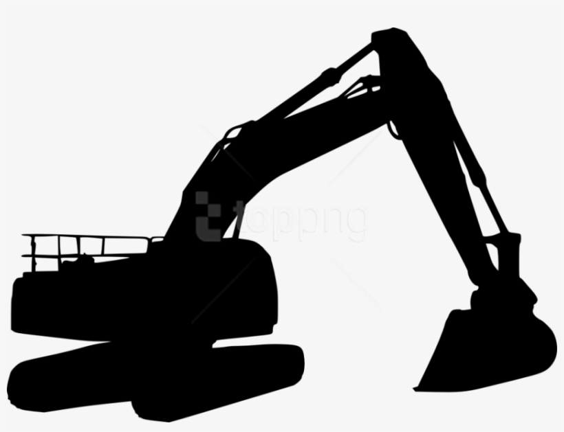 Free Png Excavator Silhouette Png Images Transparent - Black Excavator Png, transparent png download