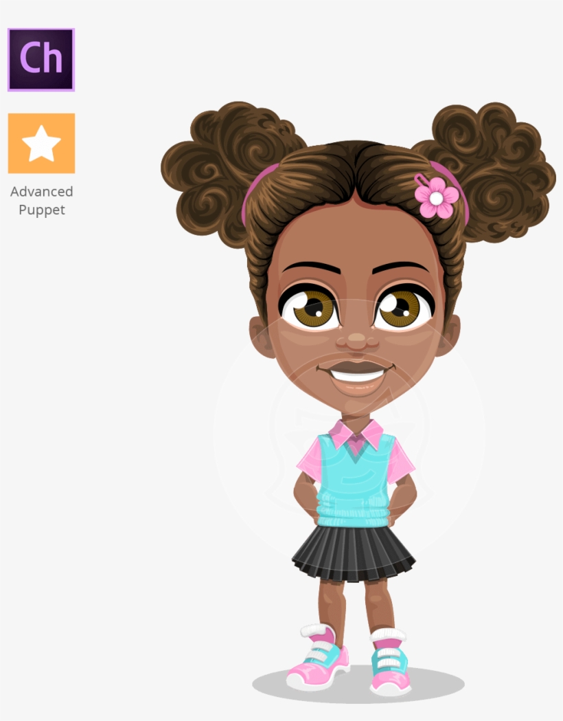 Anita The Playful Little Girl Puppet - Little Girl Png Cartoon, transparent png download