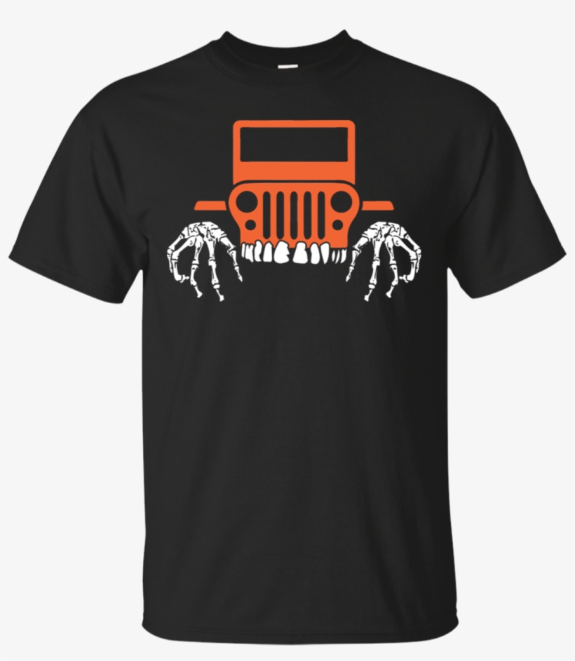 Jeep Halloween Skeleton Skull Scary Funny T-shirt - Gucci T Shirt Panther, transparent png download