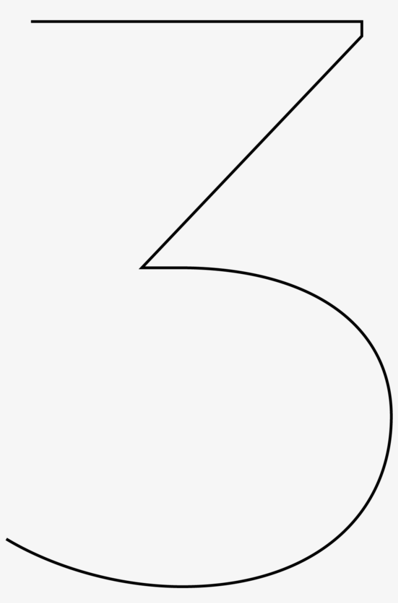 Maisonhaven Numbers-03 - Line Art, transparent png download