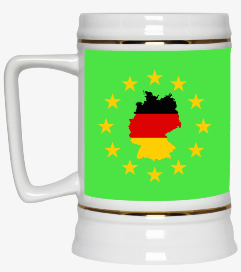 Germany Map Inside European Union Eu Flag Mug Cup Gift - Beer Stein, transparent png download