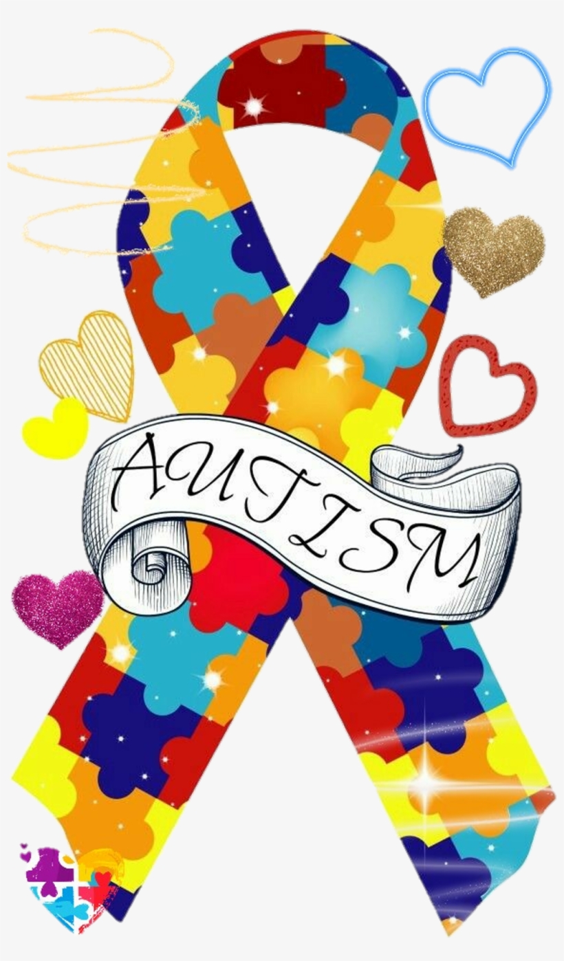 #autism #ribbon - Autism Awareness Ribbon Transparent PNG - 1024x1689