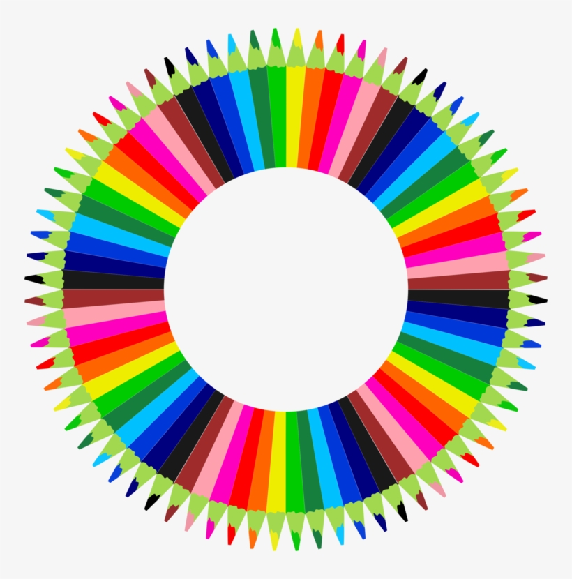 Colored Pencil Picture Frames Musical Keyboard - Png Colorful Frame Design, transparent png download