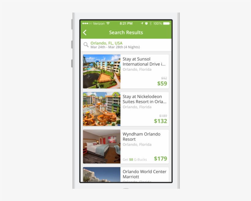 Groupon Expanding Hotel Booking Service - Smartphone, transparent png download