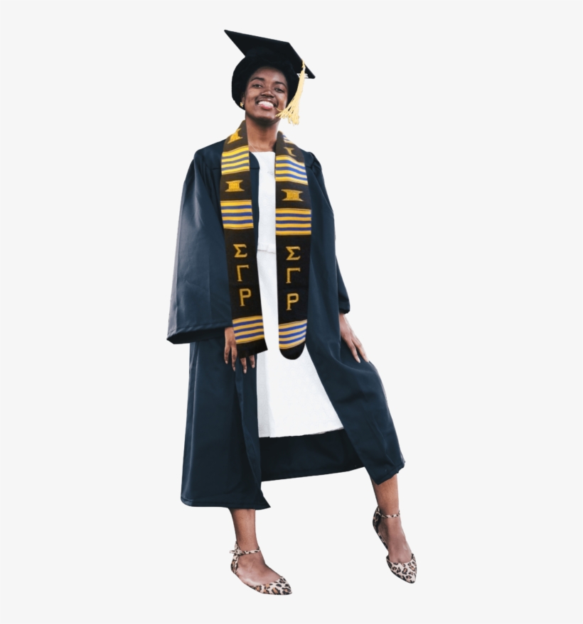 Home / Sorority Kente Stoles / Sigma Gamma Rho Black - Academic Dress, transparent png download