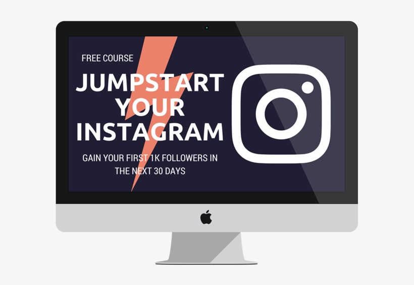 Enroll In This Free Instagram Course & Gain Your First - Computer Monitor, transparent png download