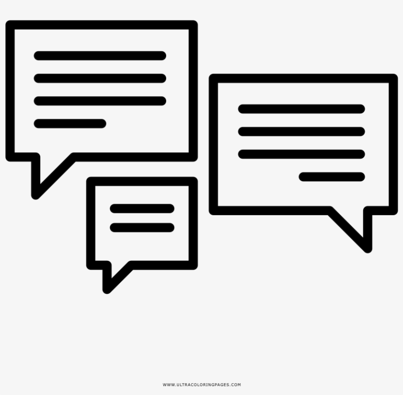 Chat Bubbles Coloring Page - Imagenes De Chatear Para Colorear, transparent png download