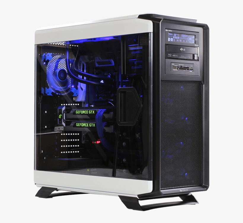 Liquid Cooled Cpu Gpu Single Loop X99 Custom Gaming - Vga Vs Hdmi Vs Dvi Vs S Video Vs Displayport, transparent png download