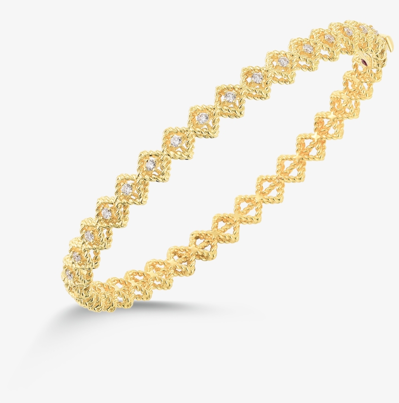 Roman Barocco Single Row Diamond Bangle - Bracelet, transparent png download