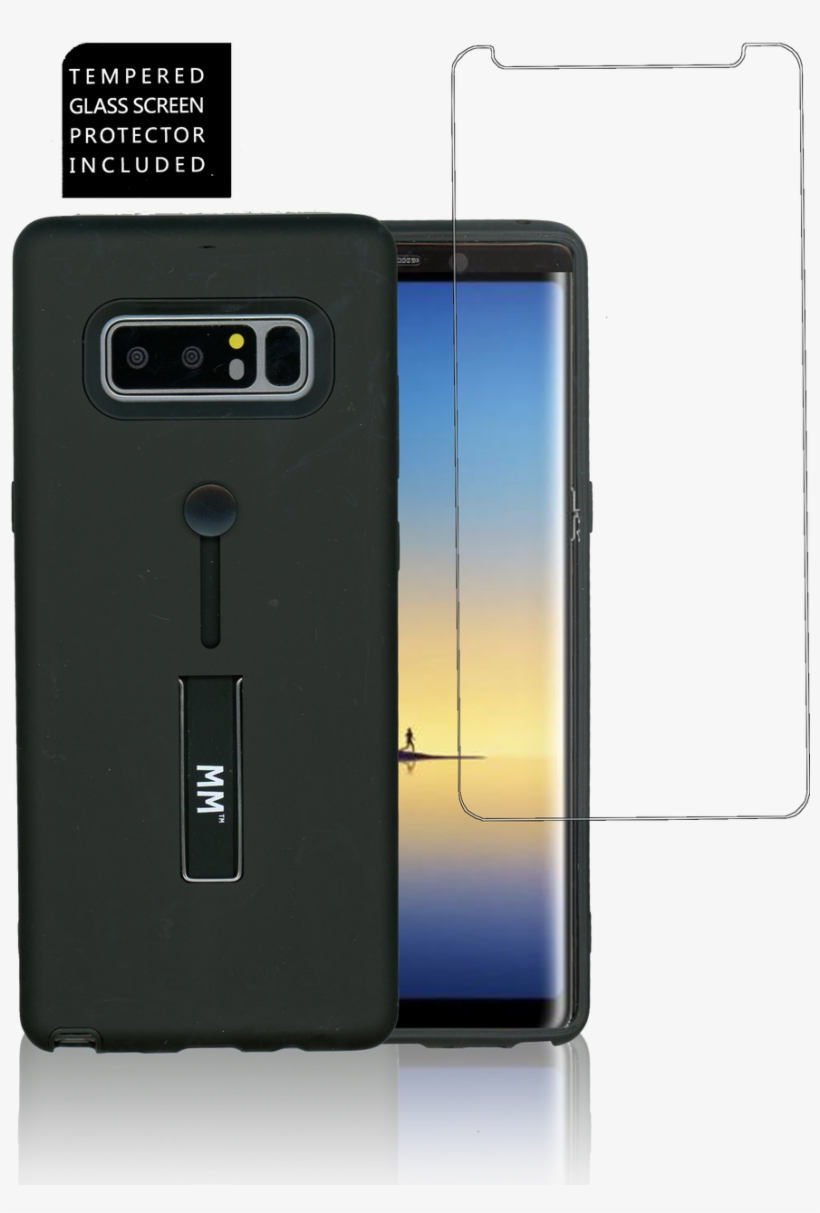 Samsung Galaxy Note 8 Mm Opal Slim Kickstand Black - Smartphone, transparent png download