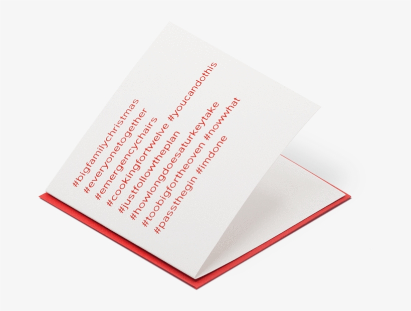 #bigfamilychristmas Christmas Card - Document, transparent png download