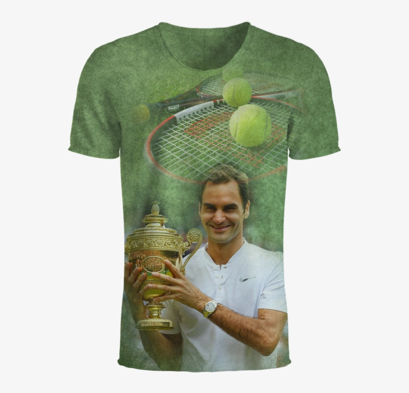 Federer Tennis 3d T-shirt - Active Shirt, transparent png download